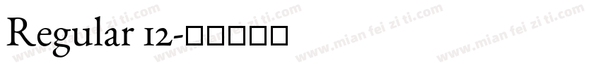 Regular 12字体转换